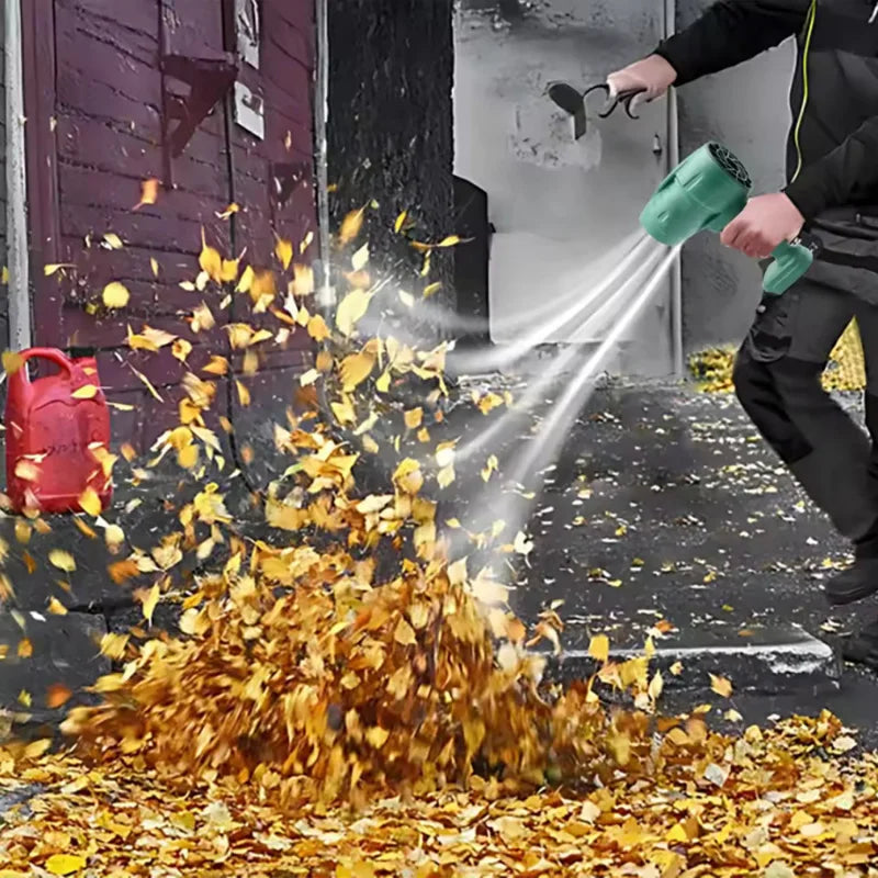 Electric turbo blower for homes and cars, for blowing dust and removing snow, lithium battery, high-power industrial blower