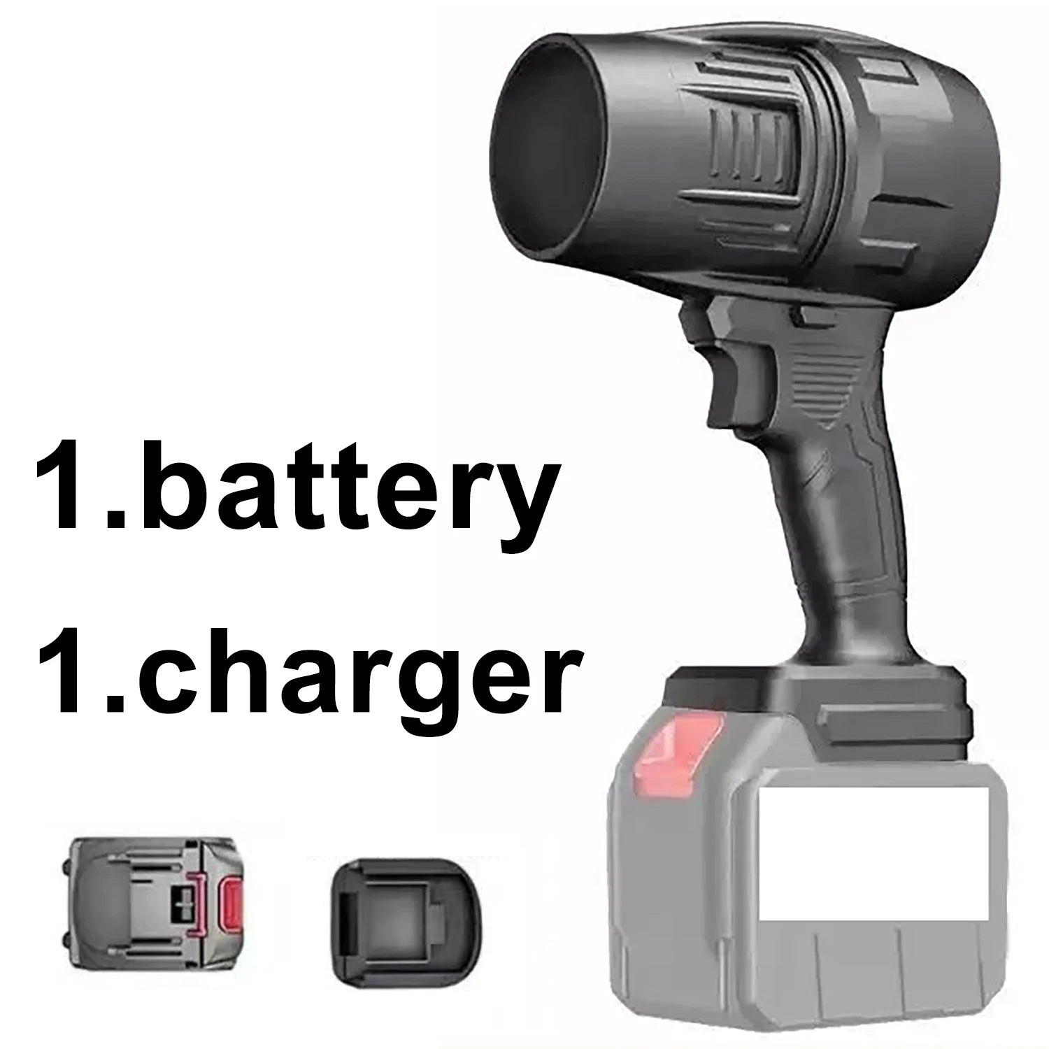 Electric turbo blower for homes and cars, for blowing dust and removing snow, lithium battery, high-power industrial blower